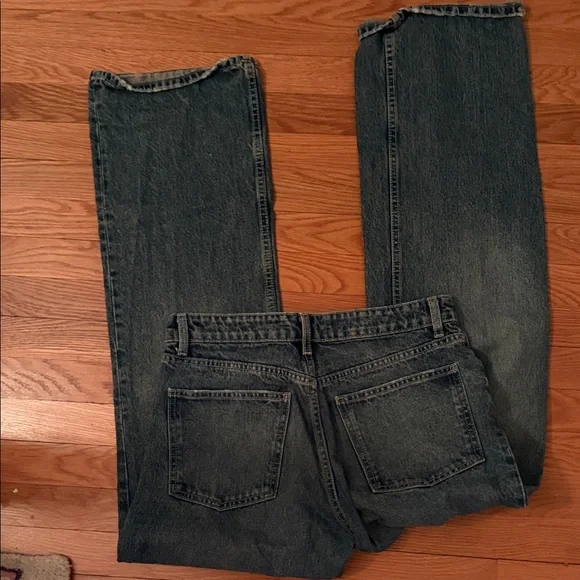 Zara Dark Blue Wide Leg Jeans - Picture 2 of 4